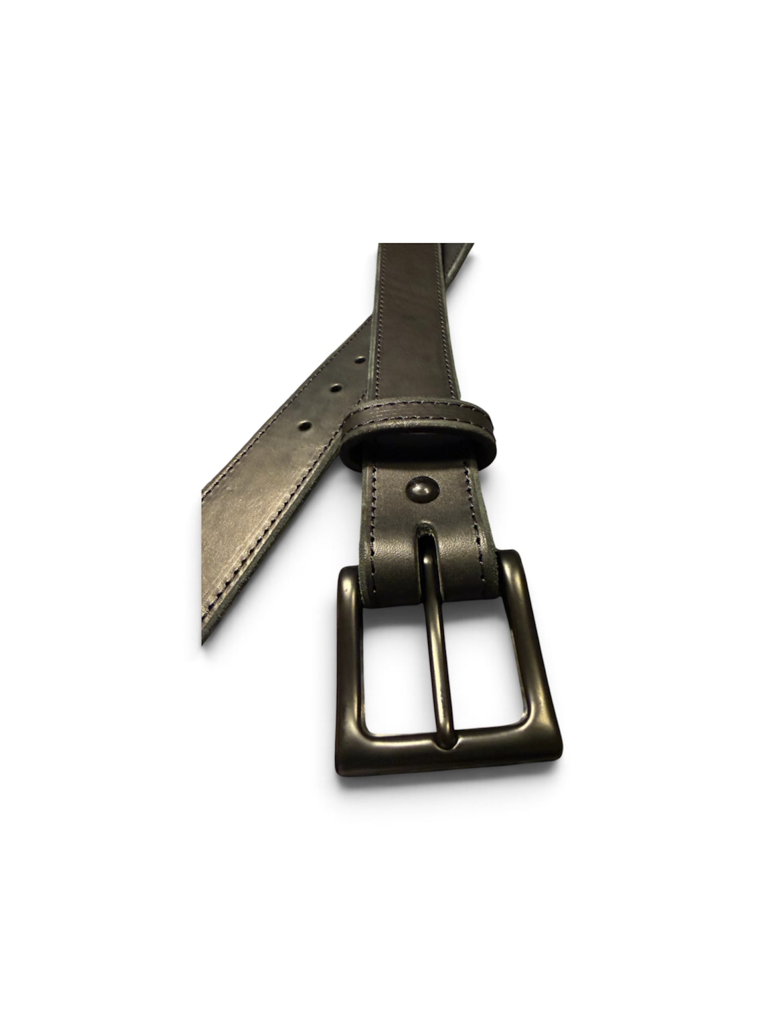 Black stitched belt