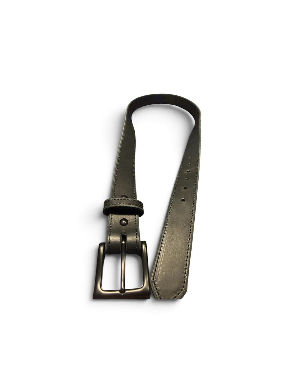 Black stitched belt
